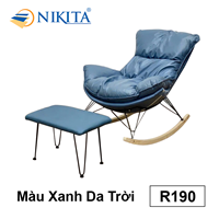 Ghế bập bênh đơn thư giãn (NKT-R190 màu Xanh)